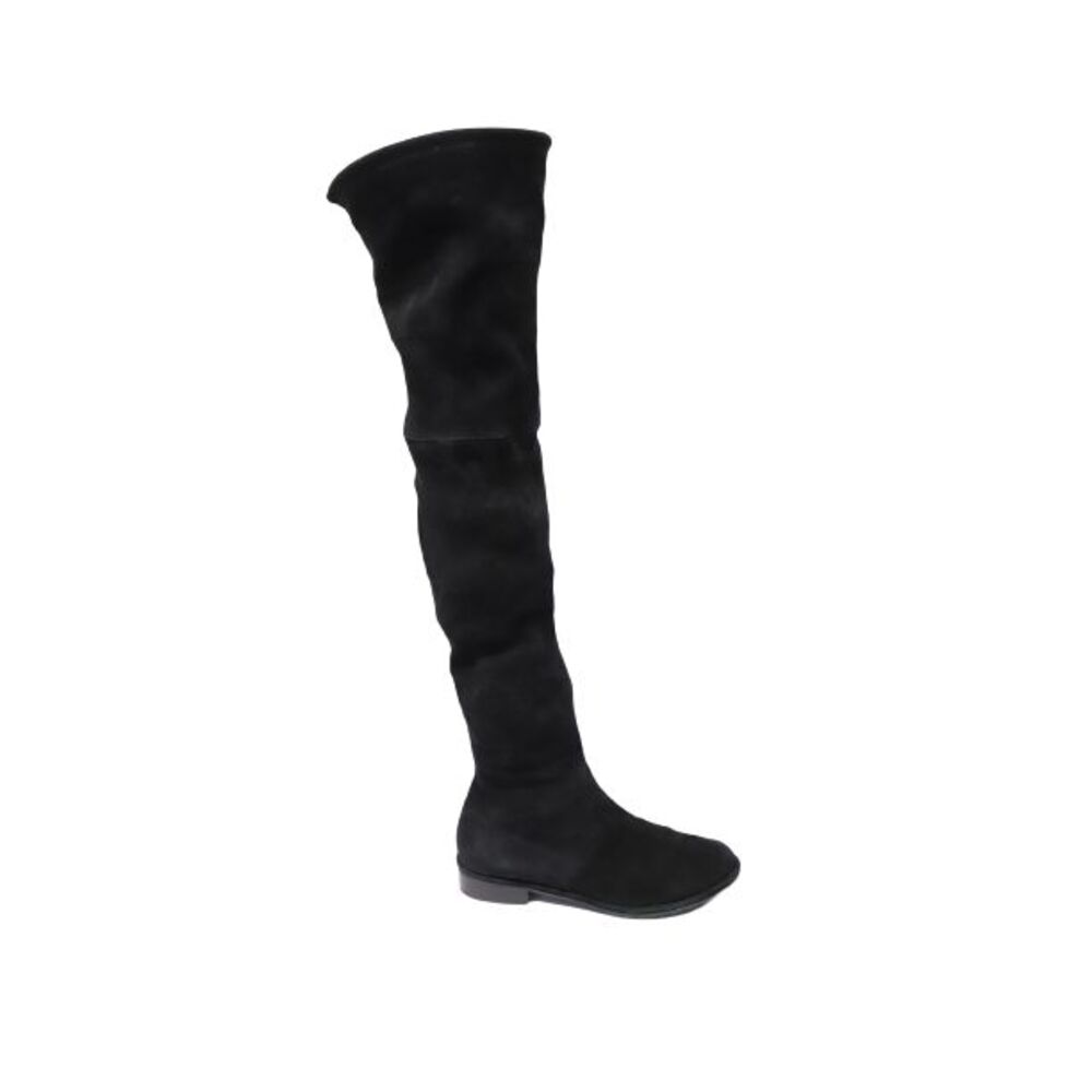 Stuart Weitzman Lowland Over The Knee Boots in Black Suede